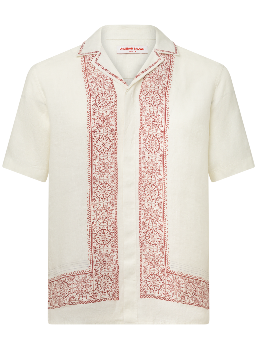 Maitan shirt van linnen |DARK BORDEAUX
