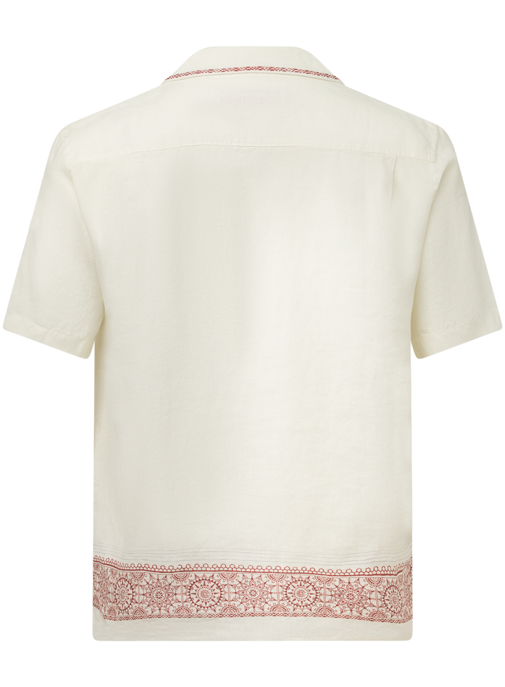 Maitan shirt van linnen | DARK BORDEAUX