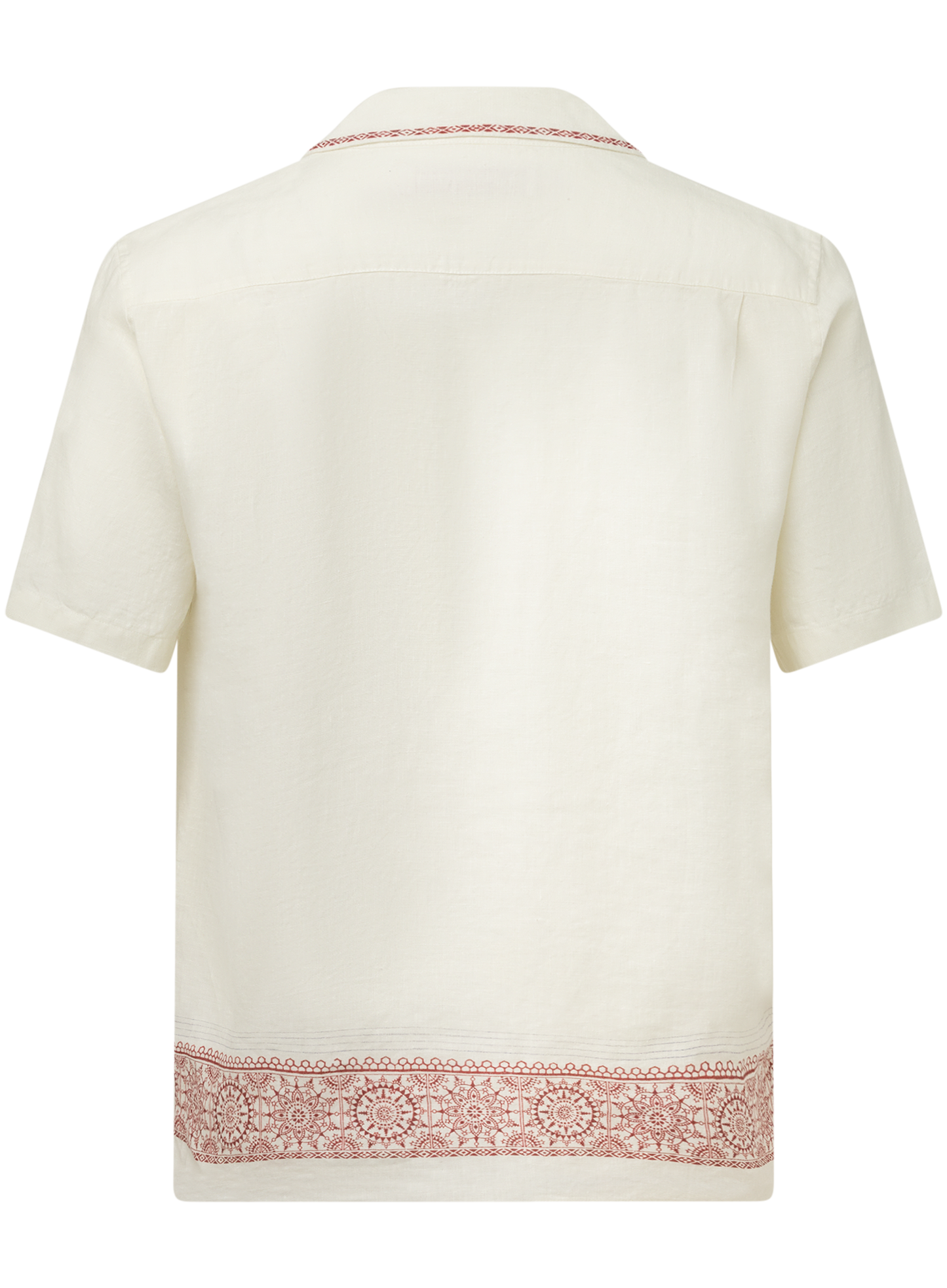 Maitan shirt van linnen | DARK BORDEAUX