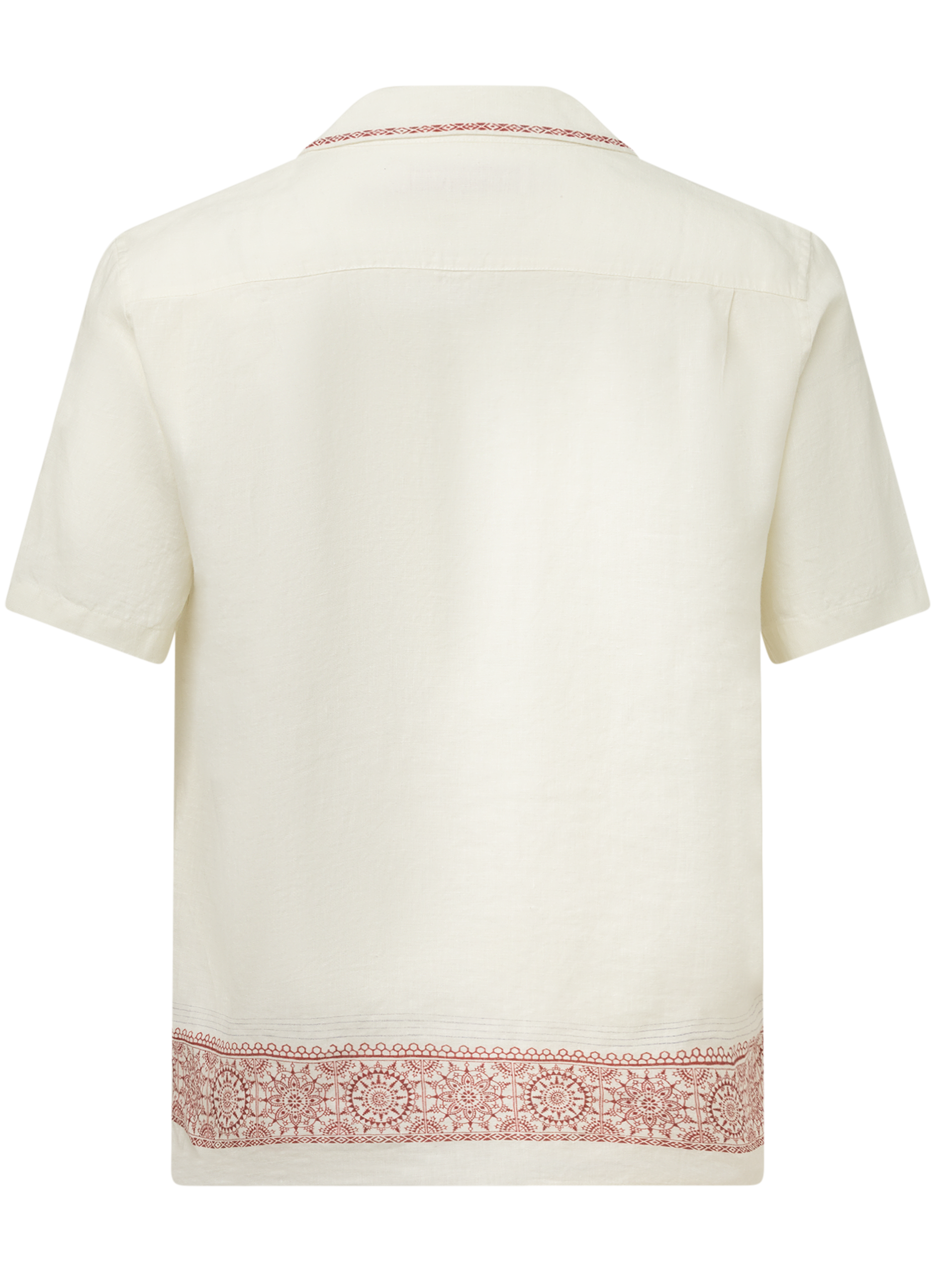 Maitan shirt van linnen | DARK BORDEAUX