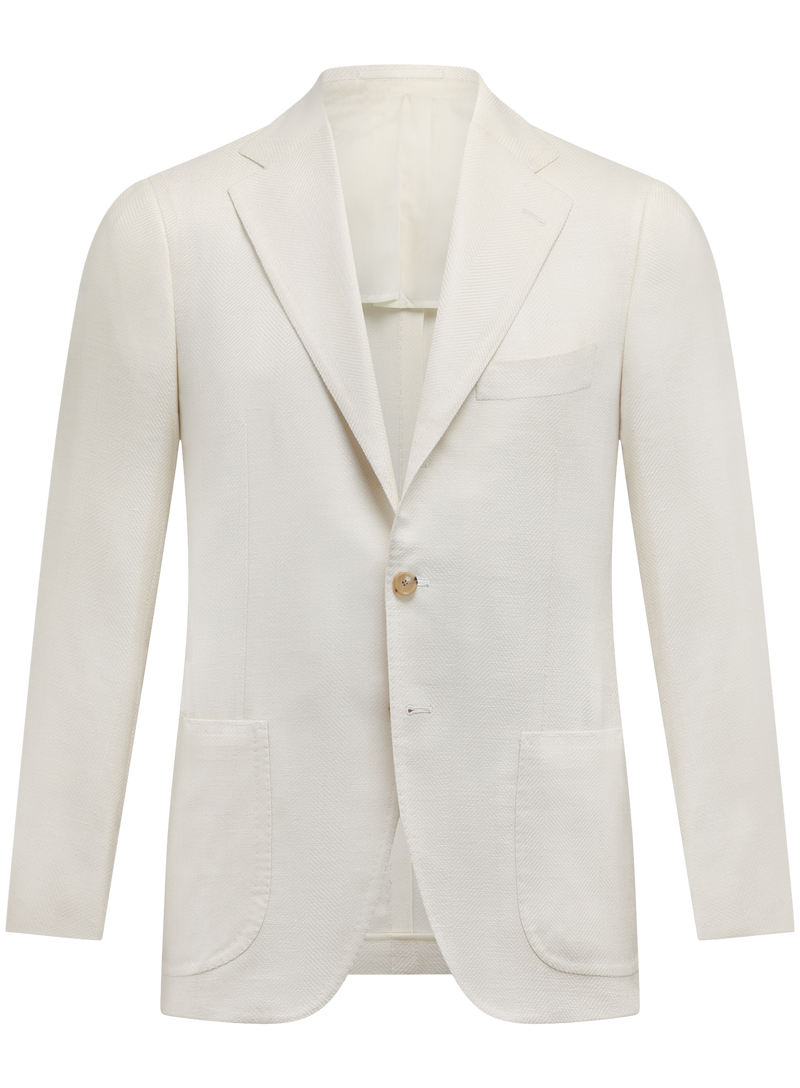 Colbert van scheerwol, cashmere en zijde