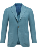 Colbert van scheerwol, cashmere en zijde | Turqoise