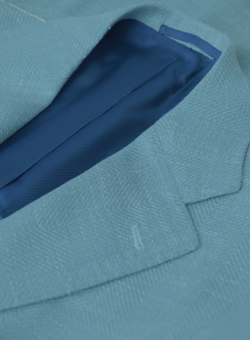 Colbert van scheerwol, cashmere en zijde | FULL_WIDTH | Turqoise