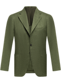 Colbert van cashmere, zijde en linnen | Groen