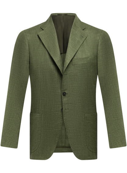 Jasje van cashmere, zijde en linnen | Groen