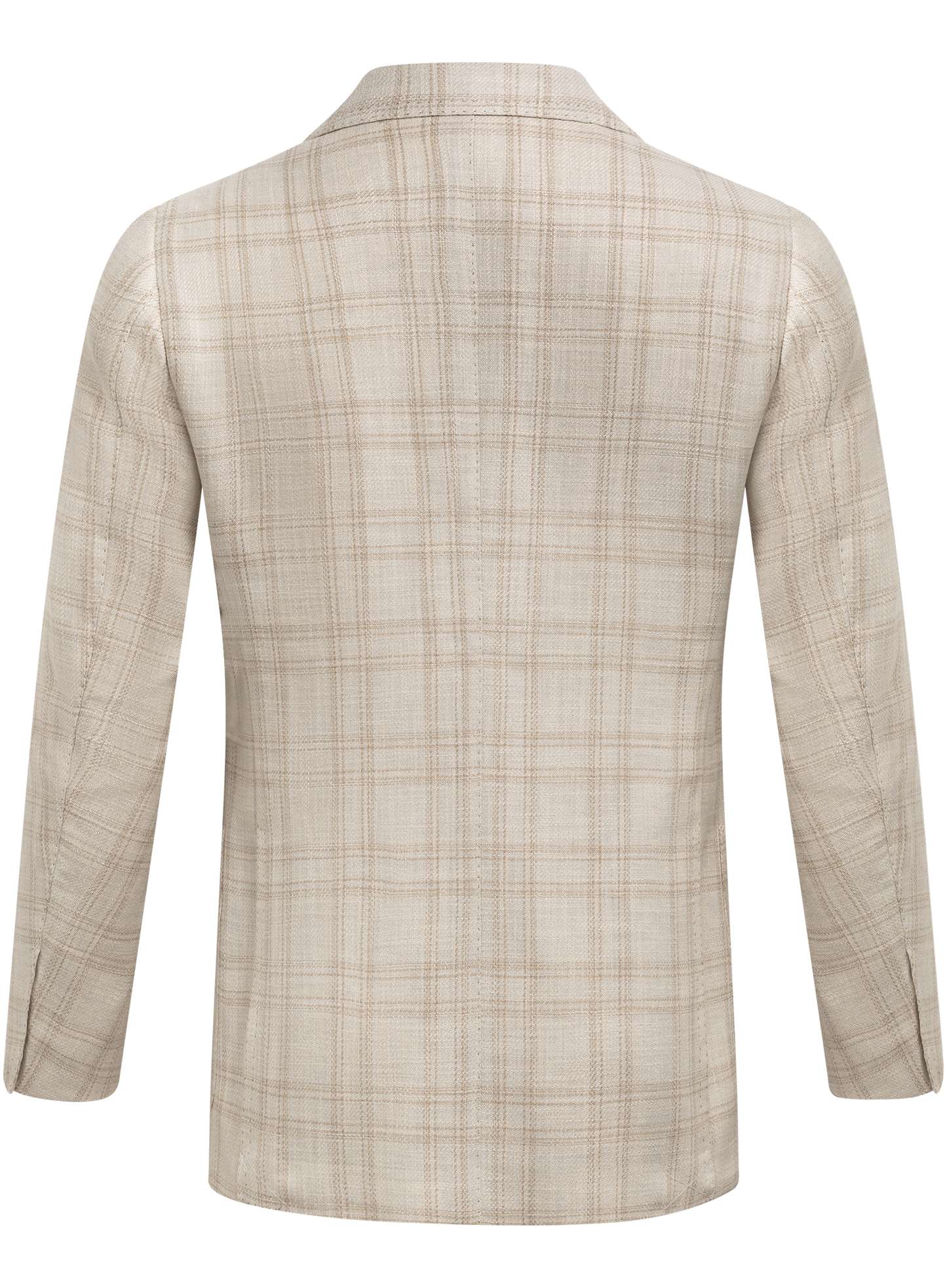 Handgemaakt geruit jasje | Beige