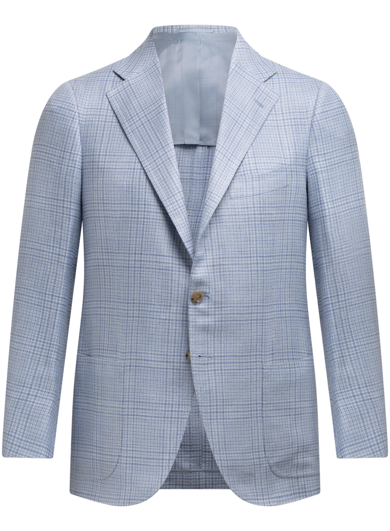 Handgemaakt colbert van cashmere, zijde en linnen