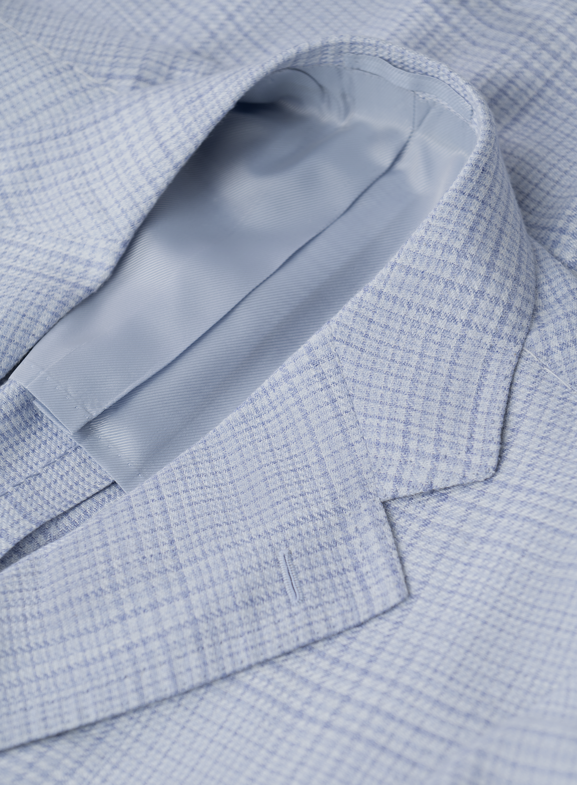 Handgemaakt jasje van cashmere, zijde en linnen | FULL_WIDTH | L.Blauw