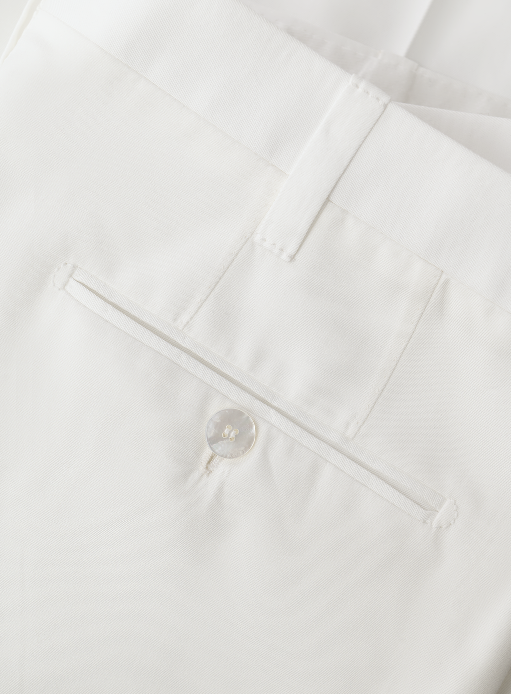 Handgemaakte pantalon van katoen | FULL_WIDTH | Wit