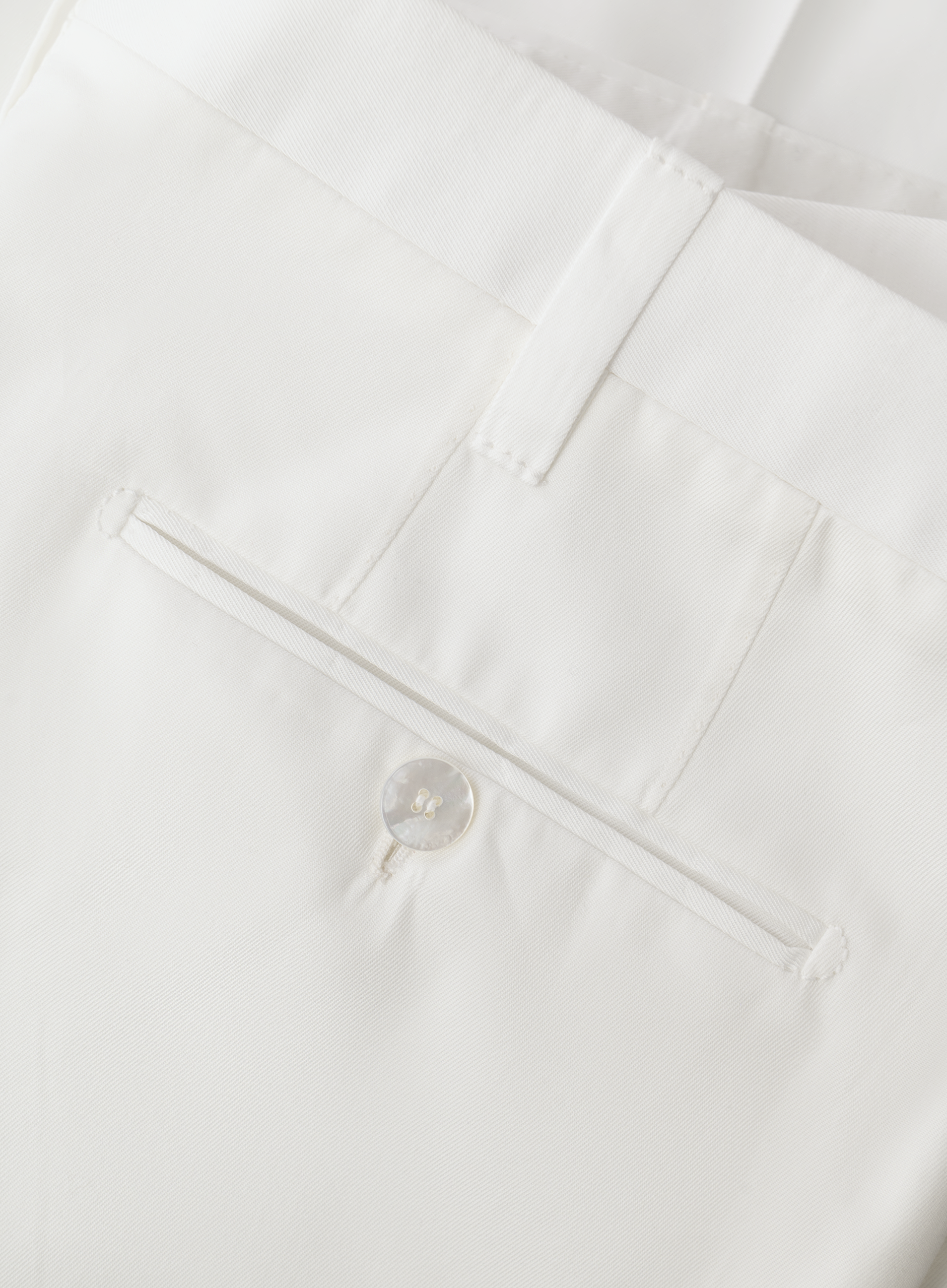 Handgemaakte pantalon van katoen | FULL_WIDTH | Wit