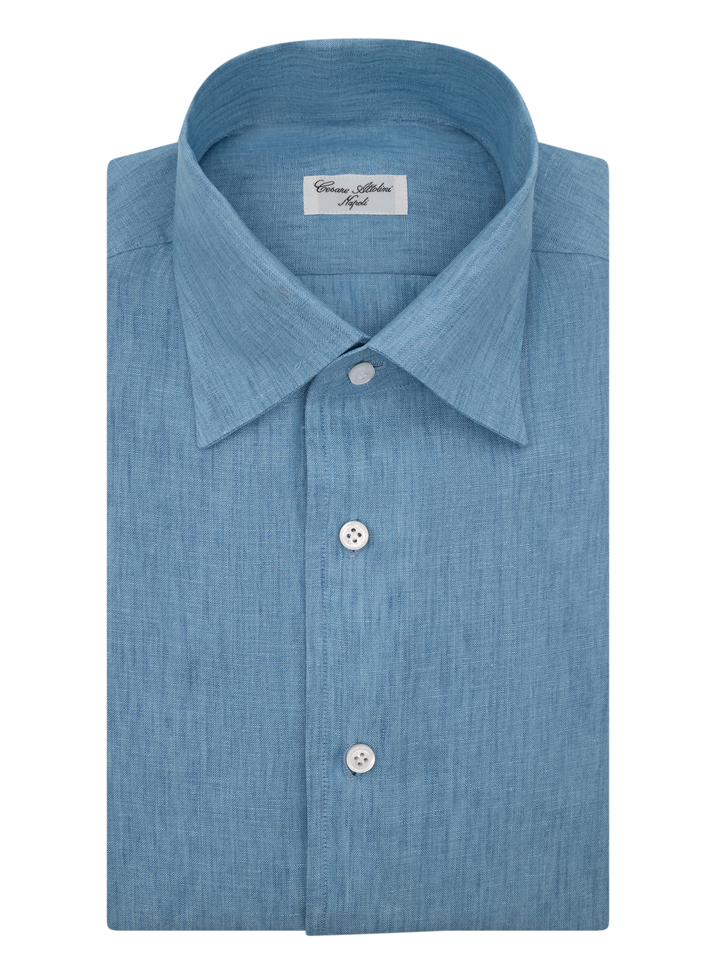 Denim linnen shirt | FULL_WIDTH | Turqoise
