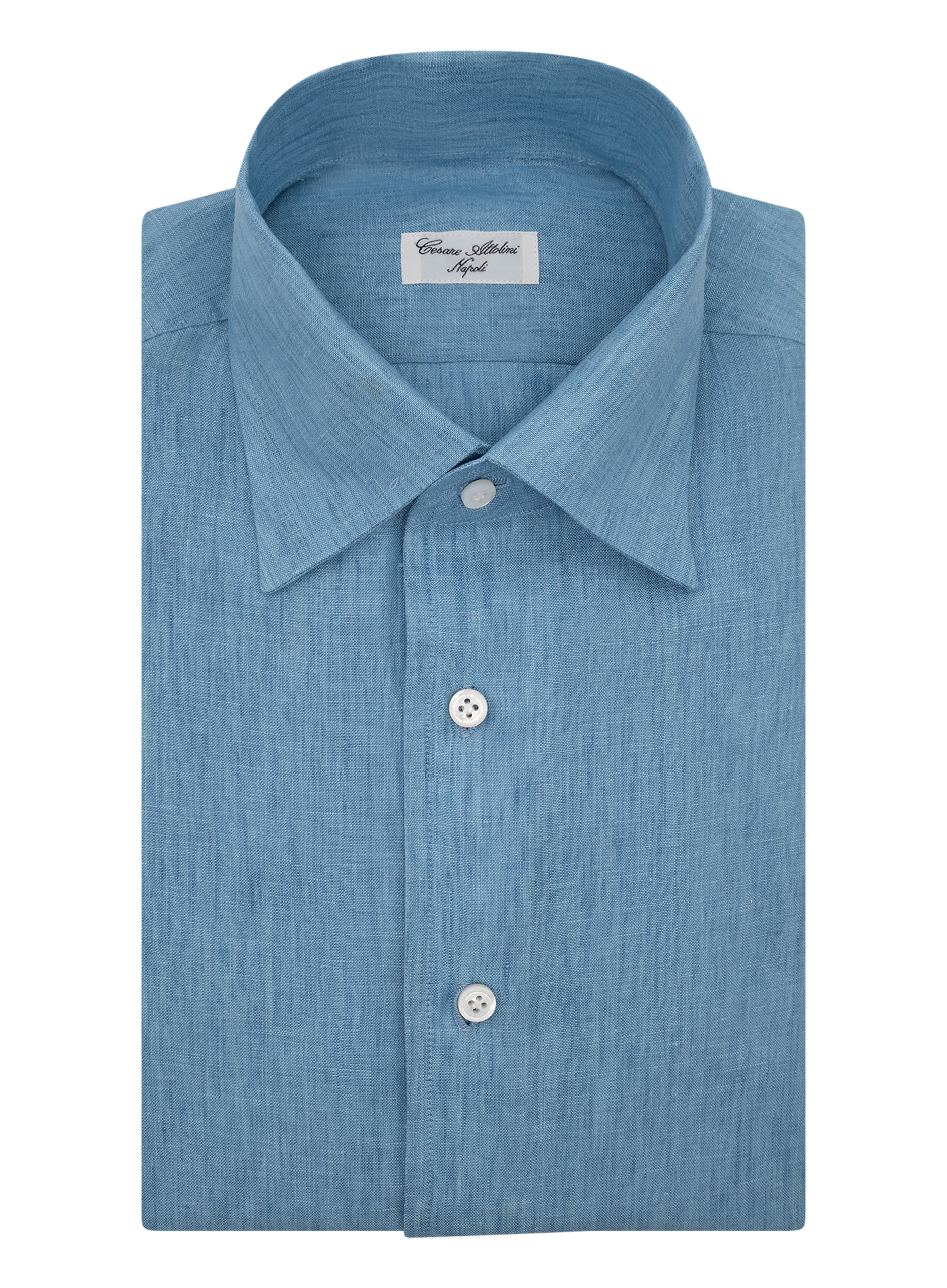 Denim linnen shirt | FULL_WIDTH | Turqoise