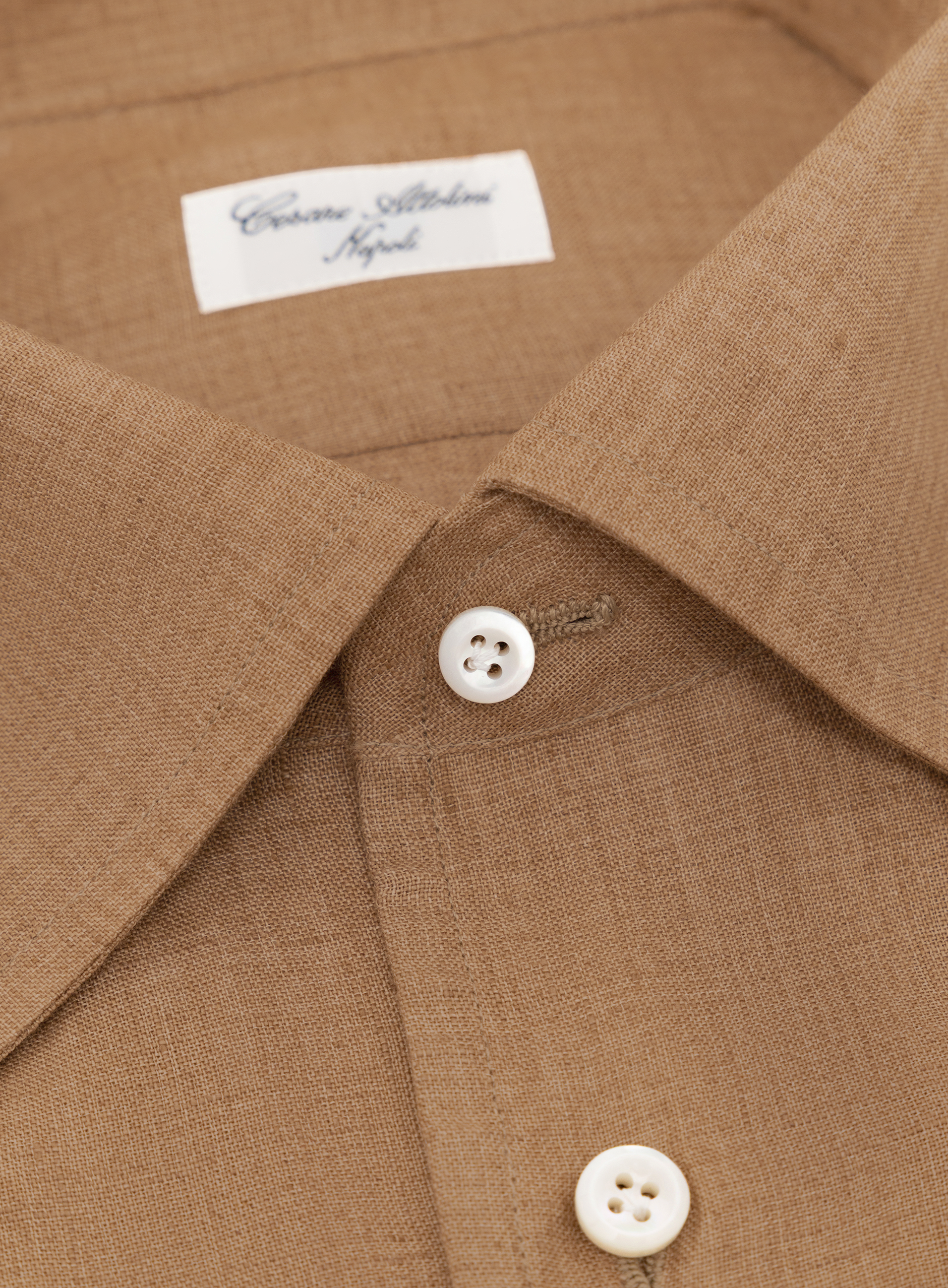 Overhemd van linnen | FULL_WIDTH | Camel