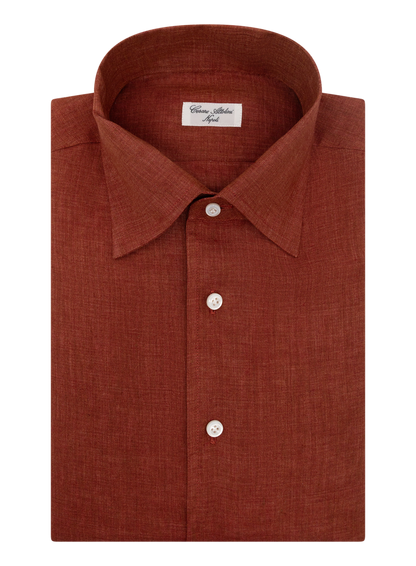 Linnen shirt | FULL_WIDTH | Roest