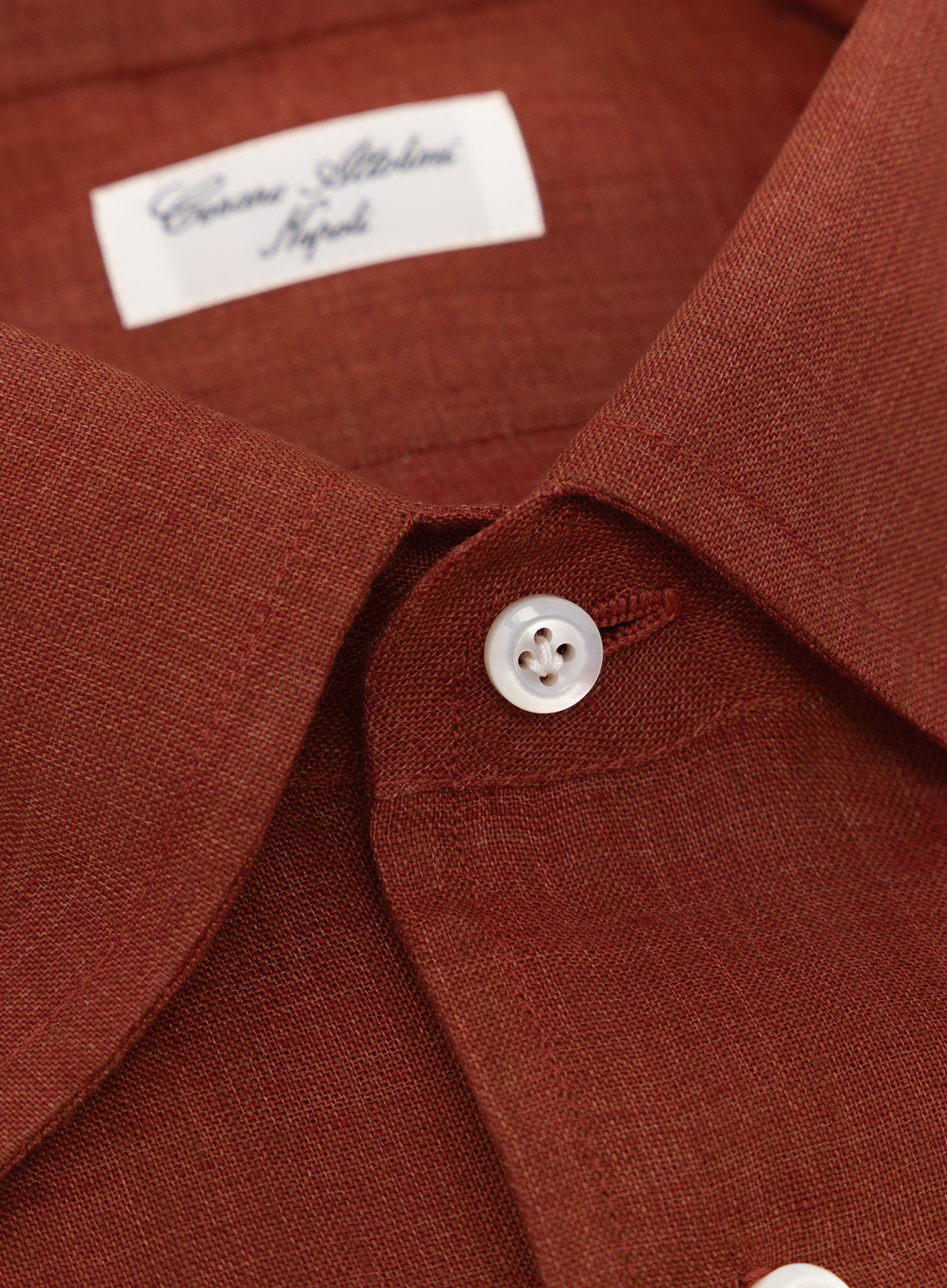 Linnen shirt | FULL_WIDTH | Roest