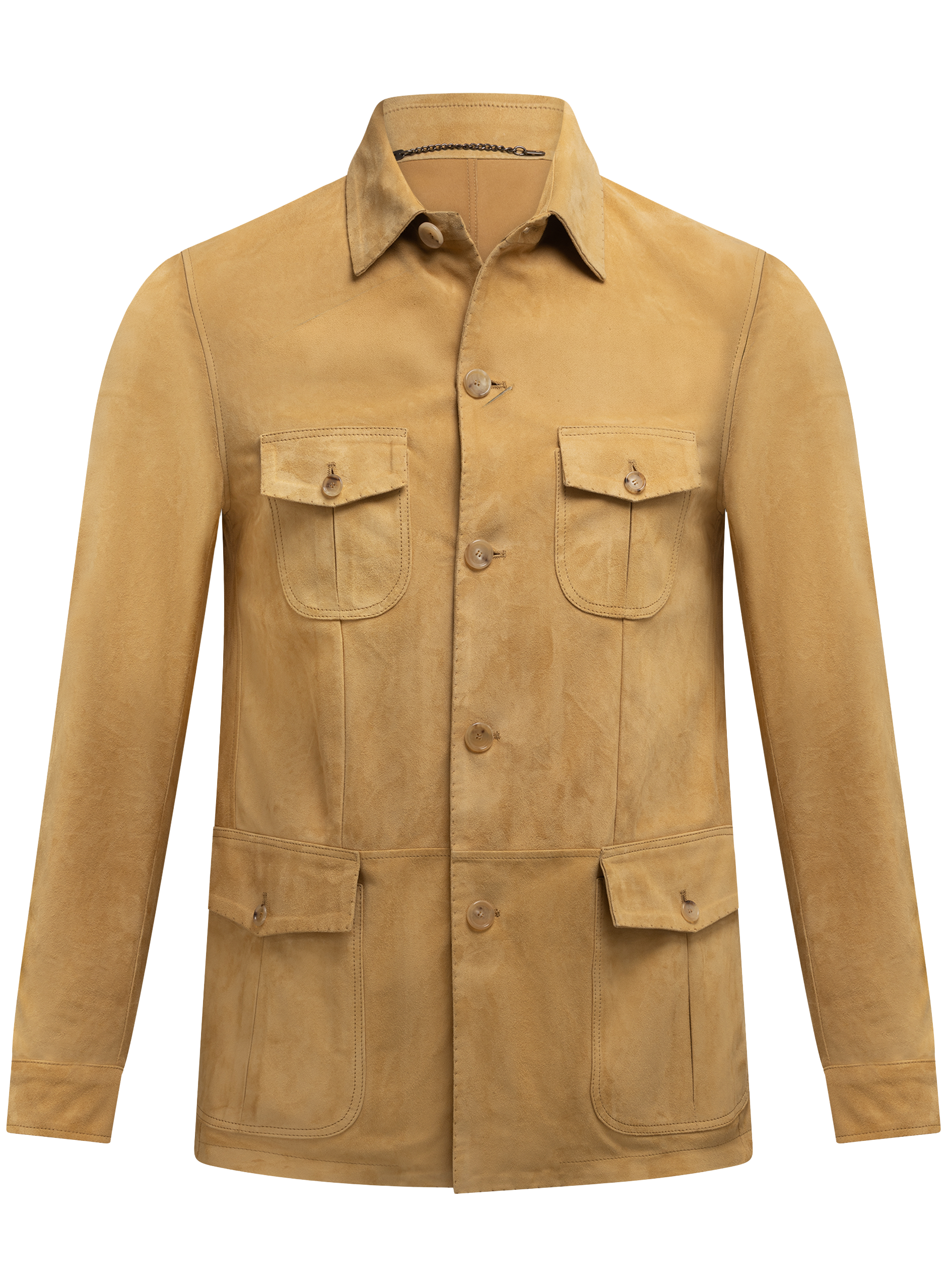 Suède safari jasje | Camel