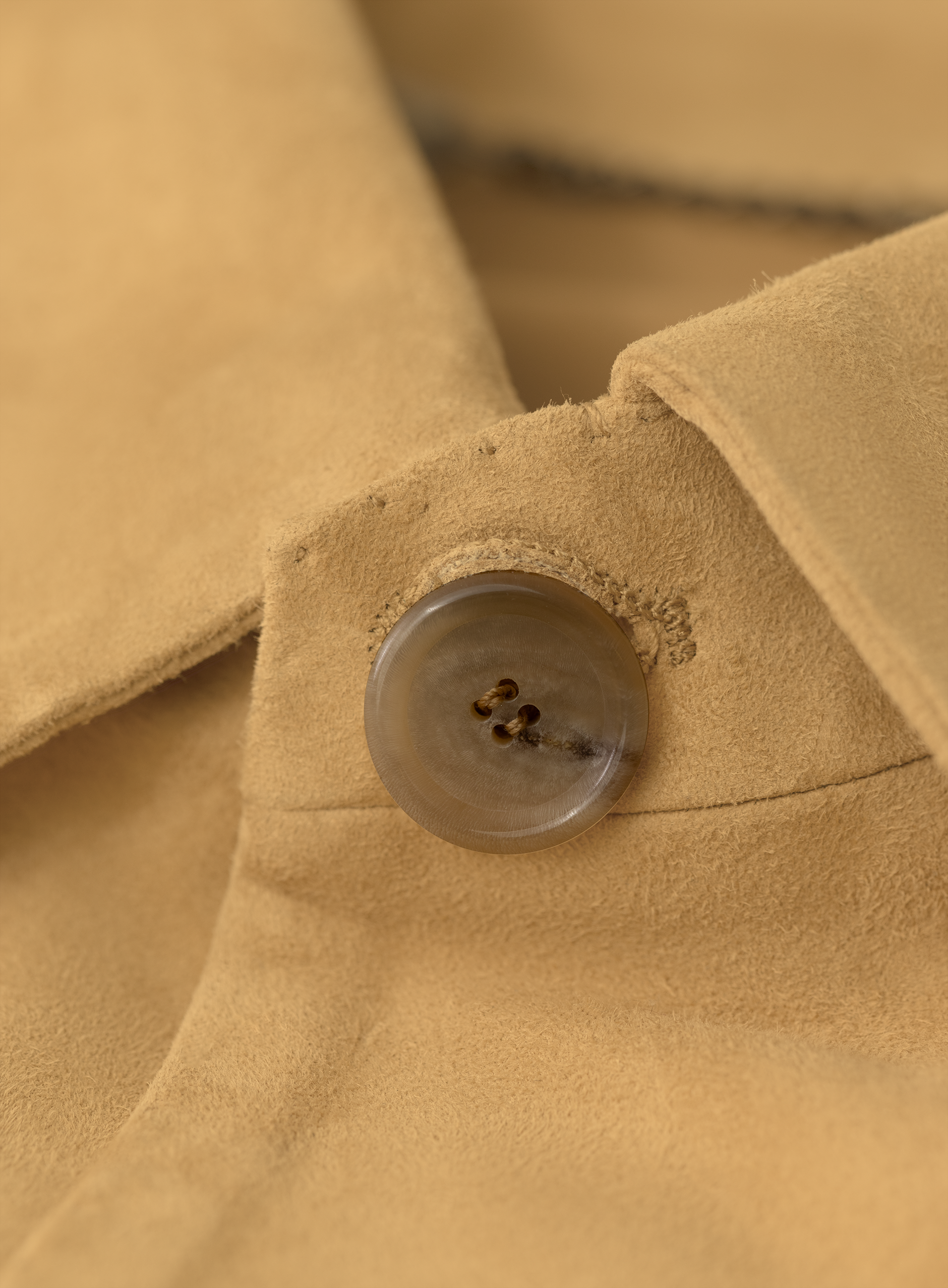 Suède safari jasje | Camel