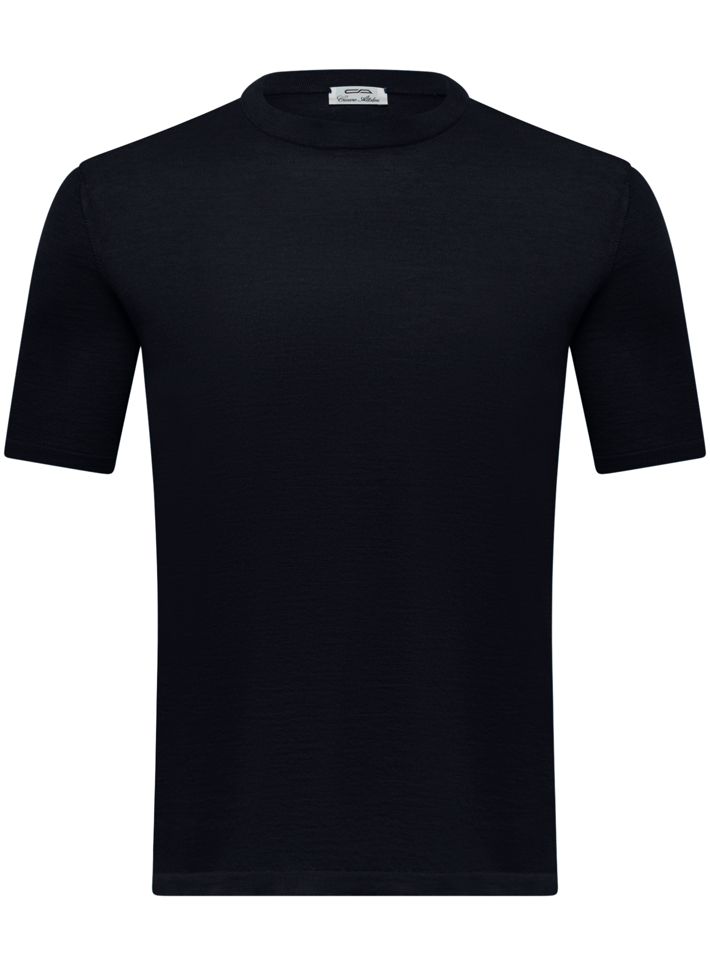 Cashmere-zijde T-shirt | BLUE NAVY