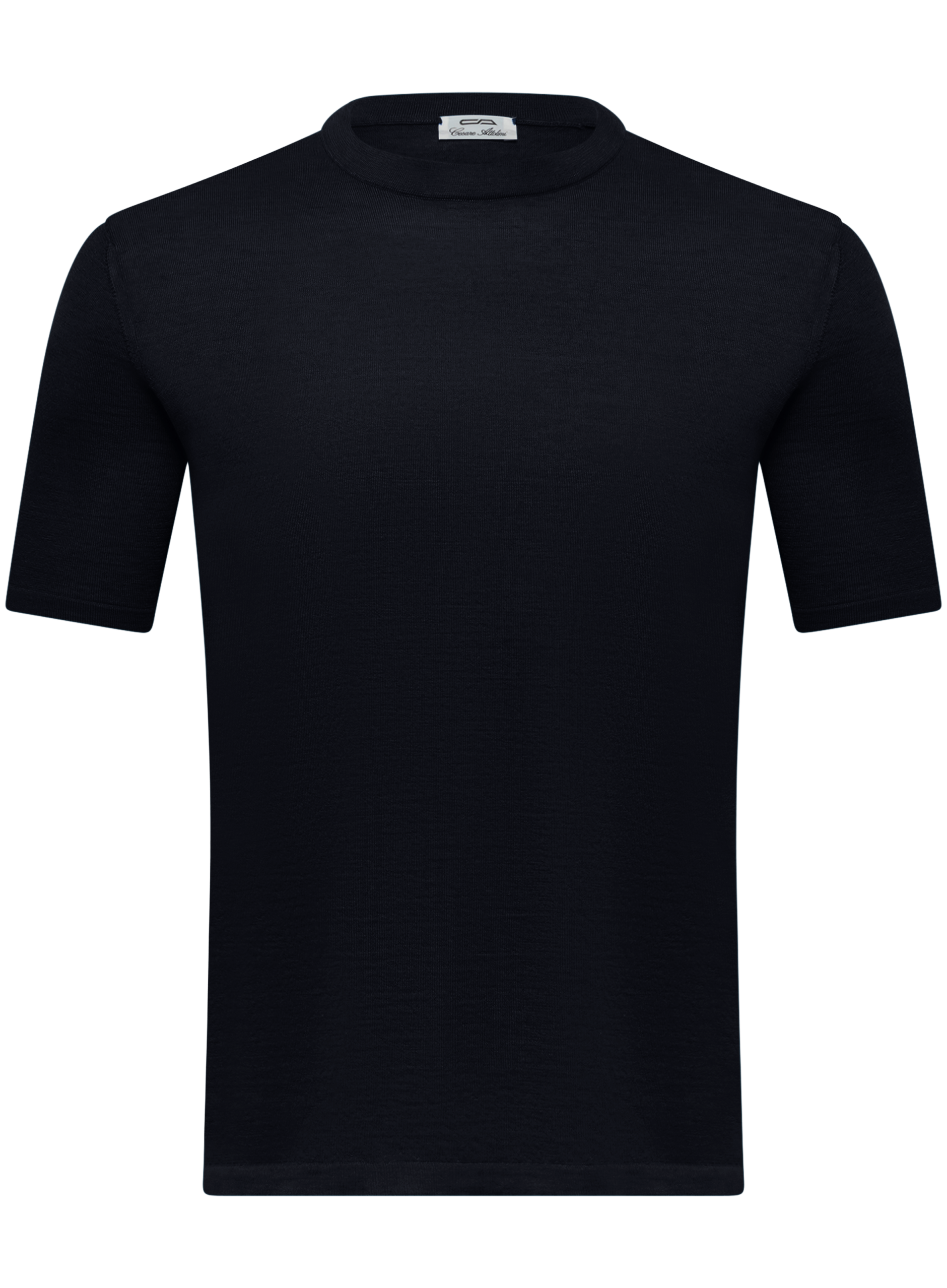 Cashmere-zijde T-shirt | BLUE NAVY