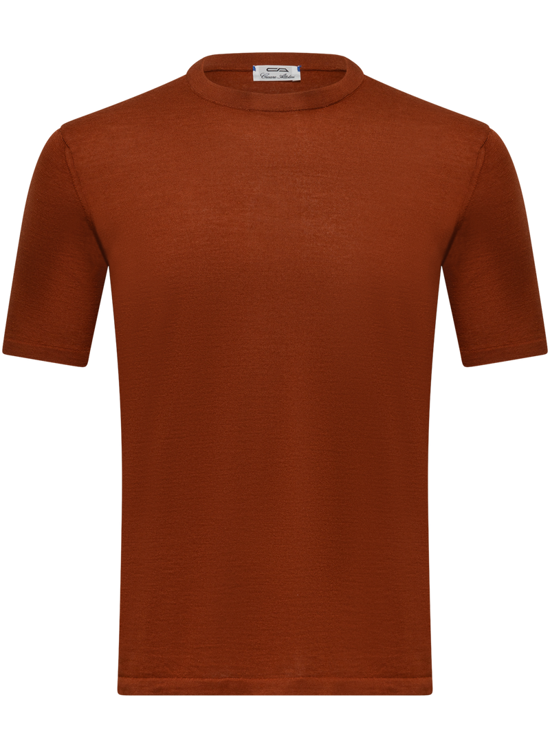 T-shirt van cashmere en zijde