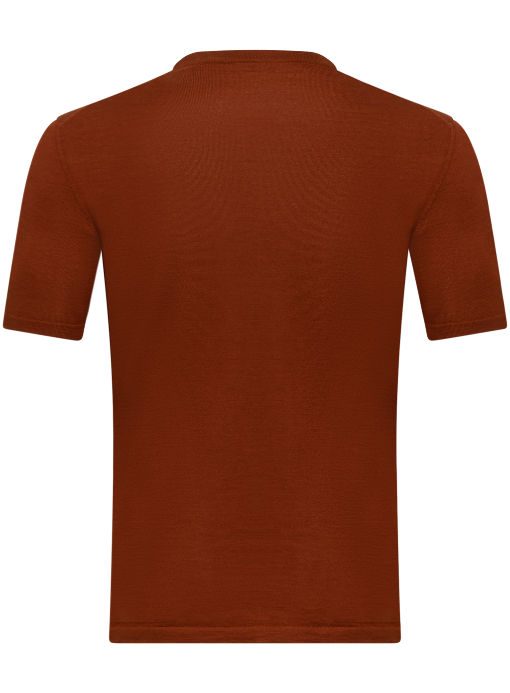 T-shirt van cashmere en zijde | Roest
