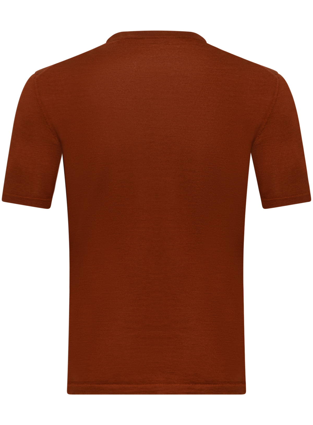 T-shirt van cashmere en zijde | Roest