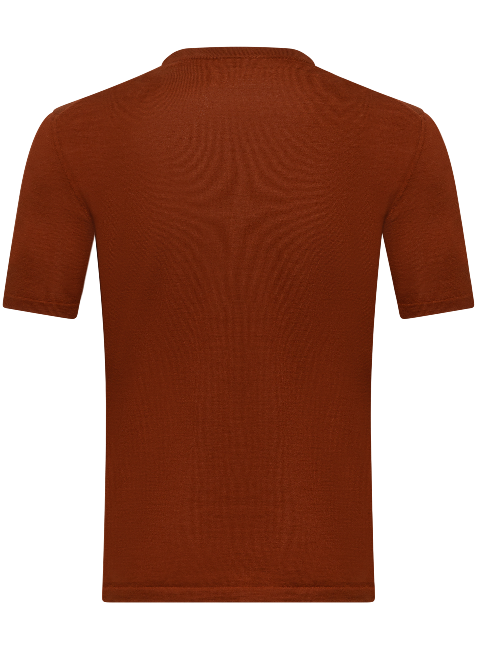 T-shirt van cashmere en zijde | Roest