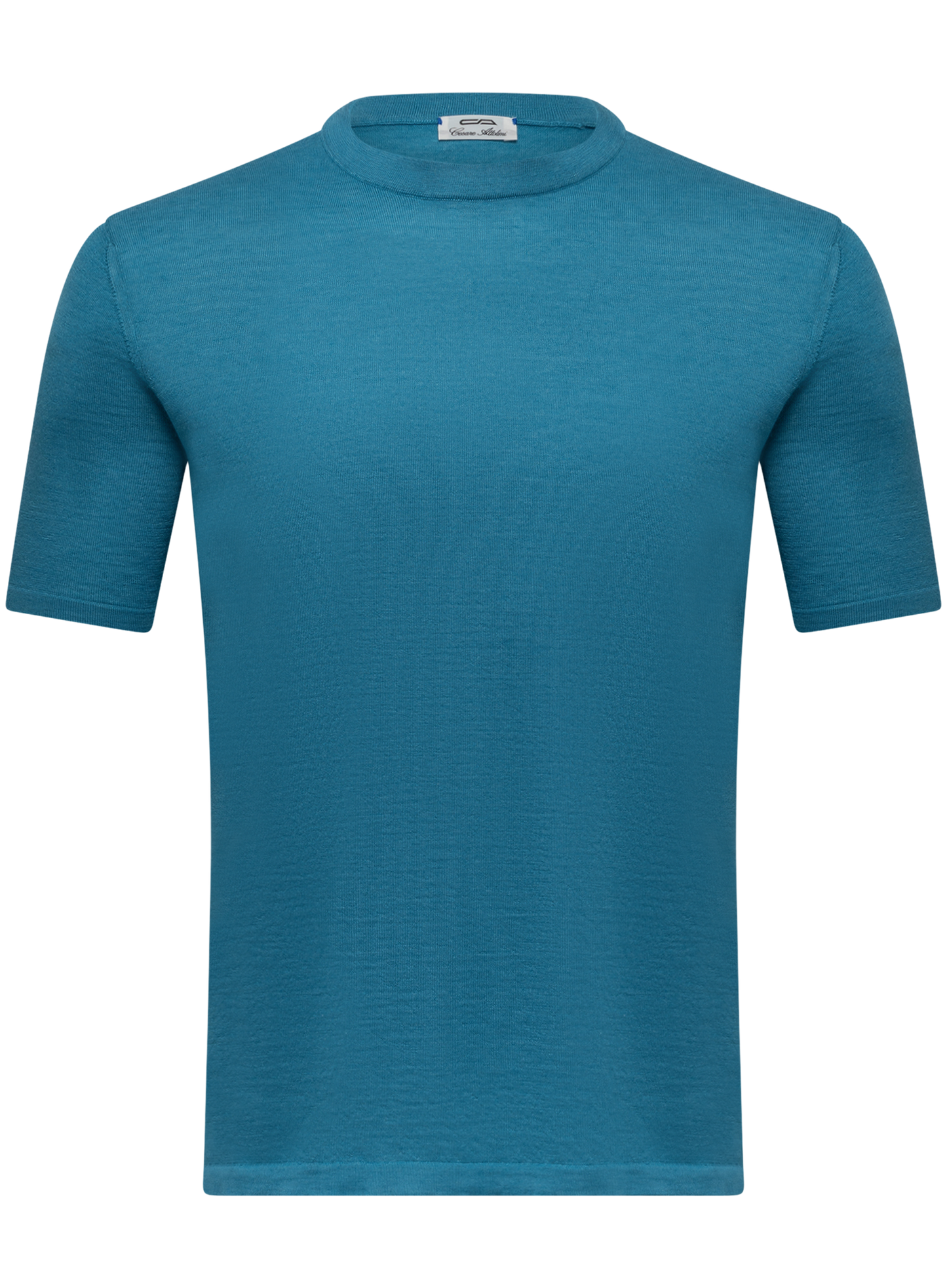 Cashmere-zijde T-shirt | Turqoise