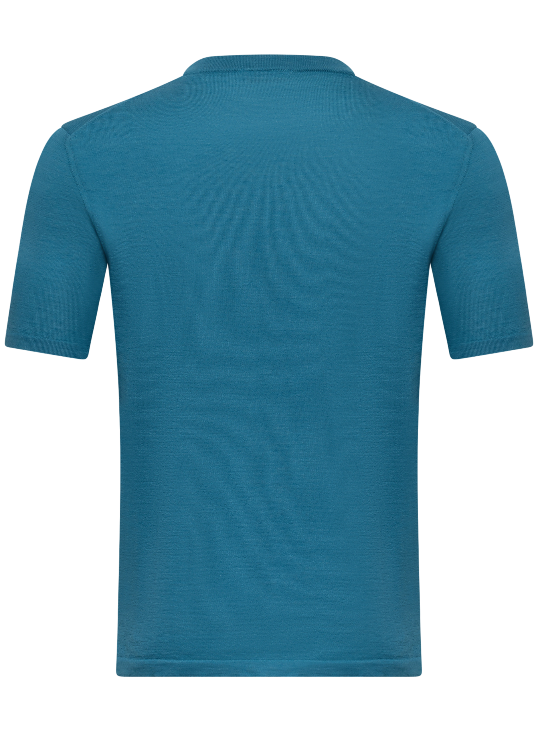T-shirt van cashmere en zijde | Turqoise