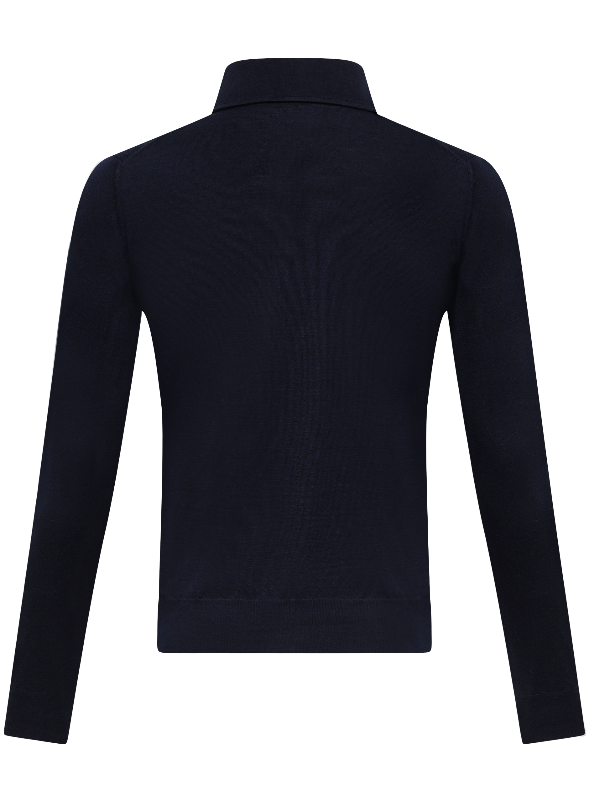 Poloshirt van cashmere en zijde | BLUE NAVY