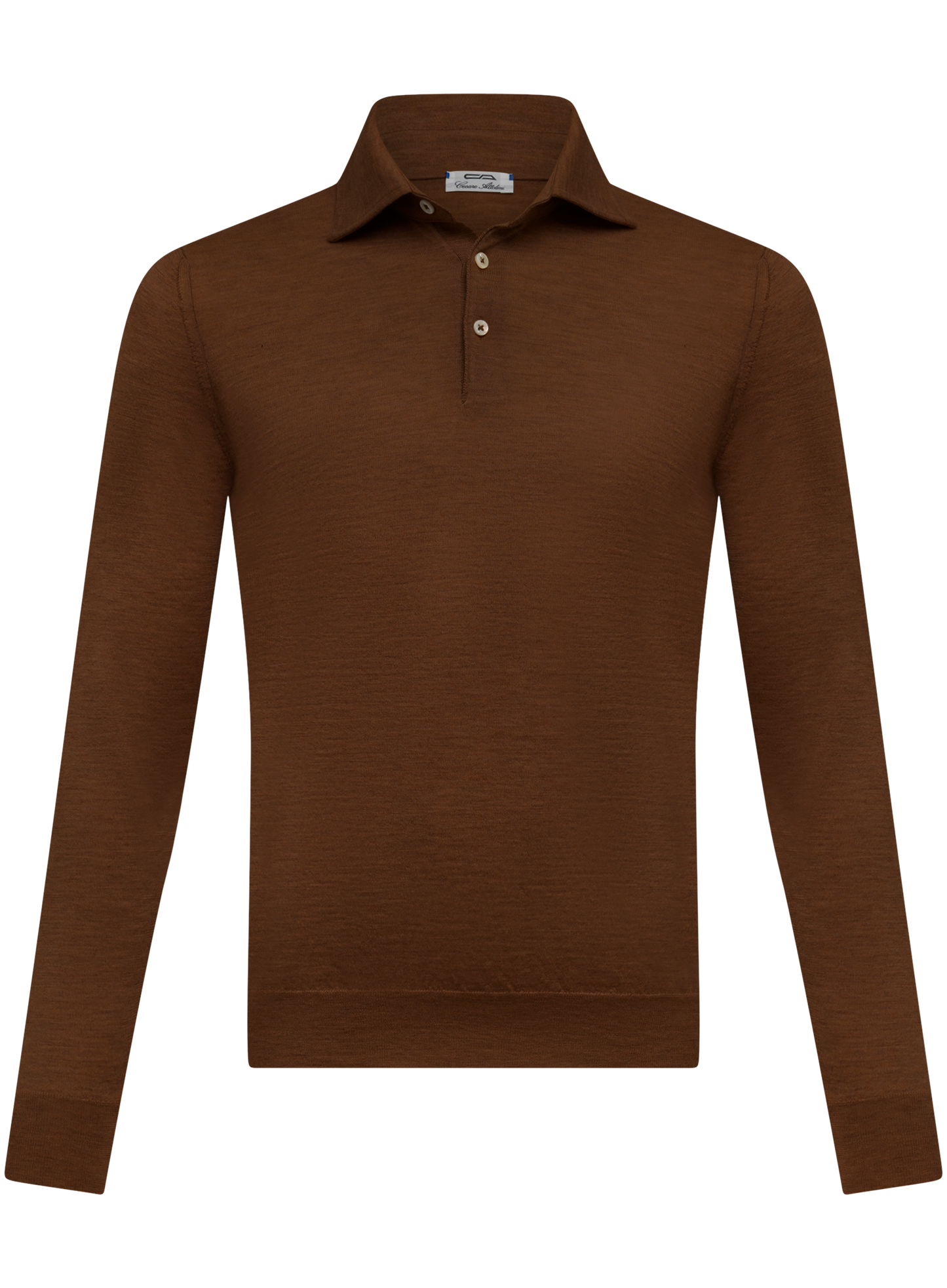Cashmere-zijde polo | Bruin