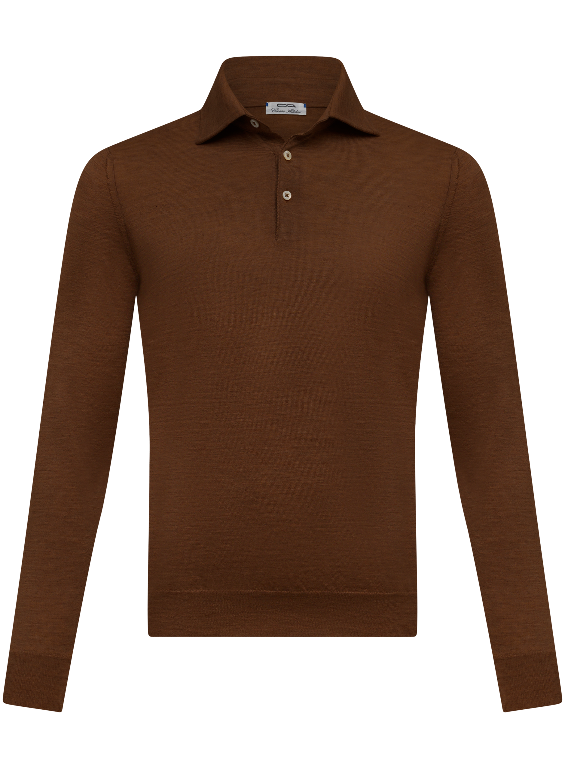 Cashmere-zijde polo | Bruin