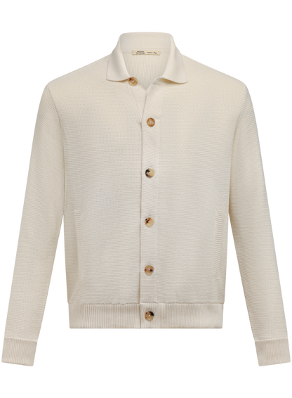 Overshirt van zijde en katoen | Wit