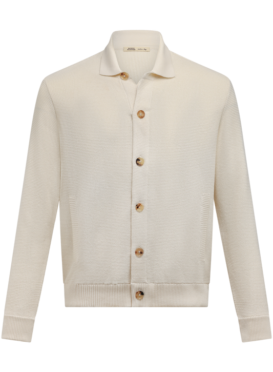 Overshirt van zijde en katoen | Wit