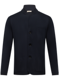 Overshirt van katoen en cashmere | BLUE NAVY