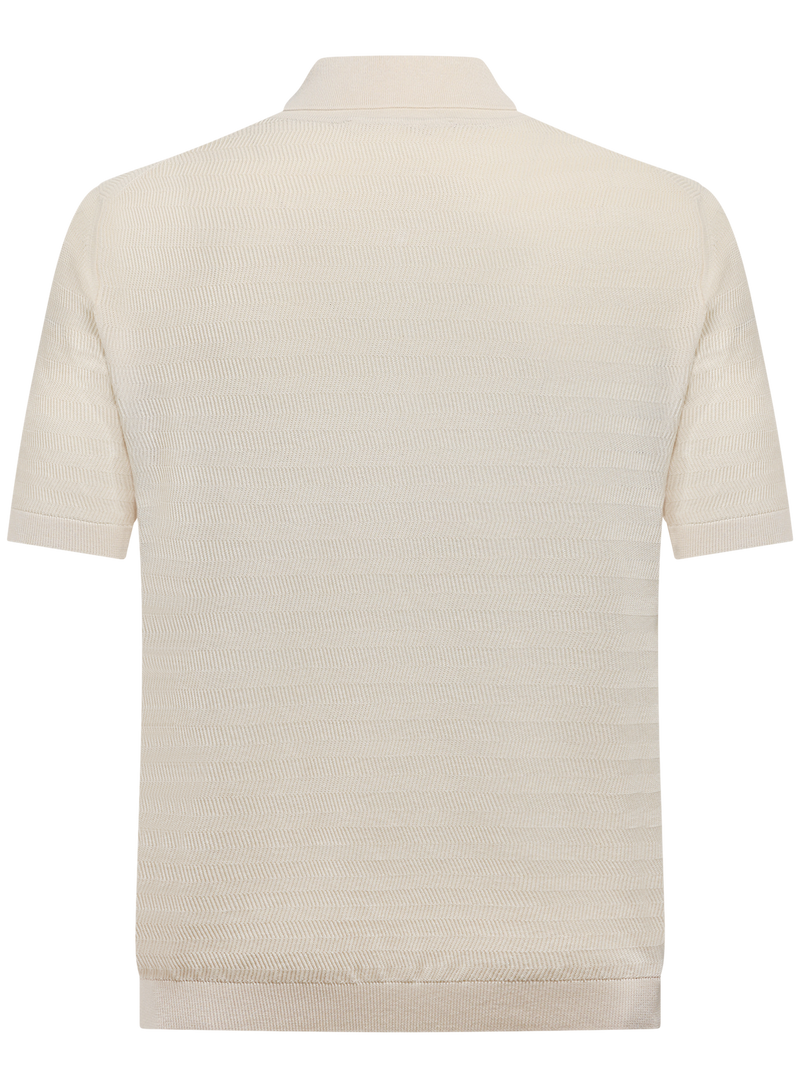 Silk and cotton polo shirt