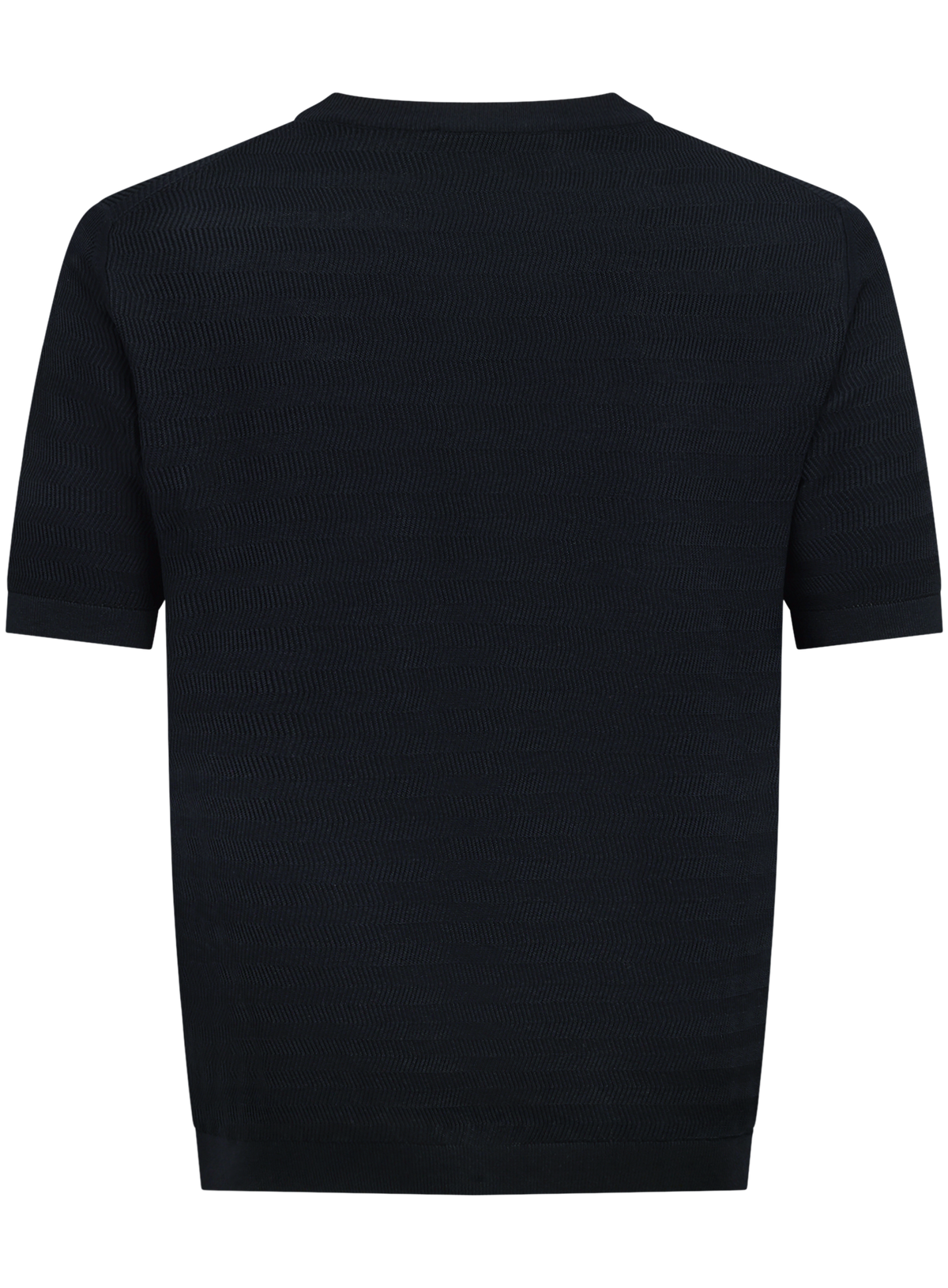 T-shirt van zijde en katoen | BLUE NAVY
