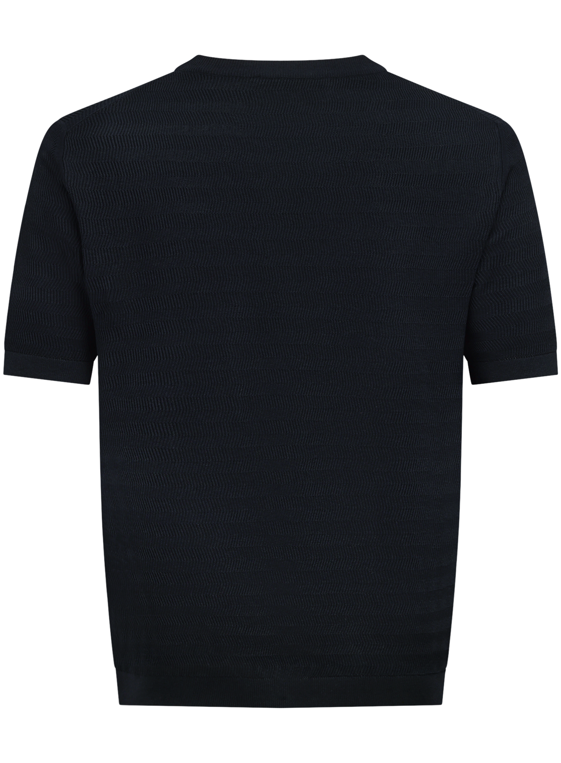 T-shirt van zijde en katoen | BLUE NAVY