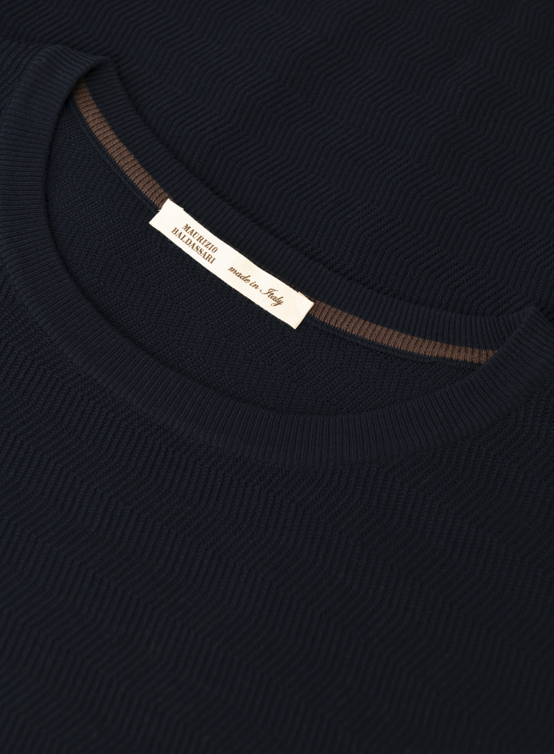 T-shirt van zijde en katoen | FULL_WIDTH | BLUE NAVY