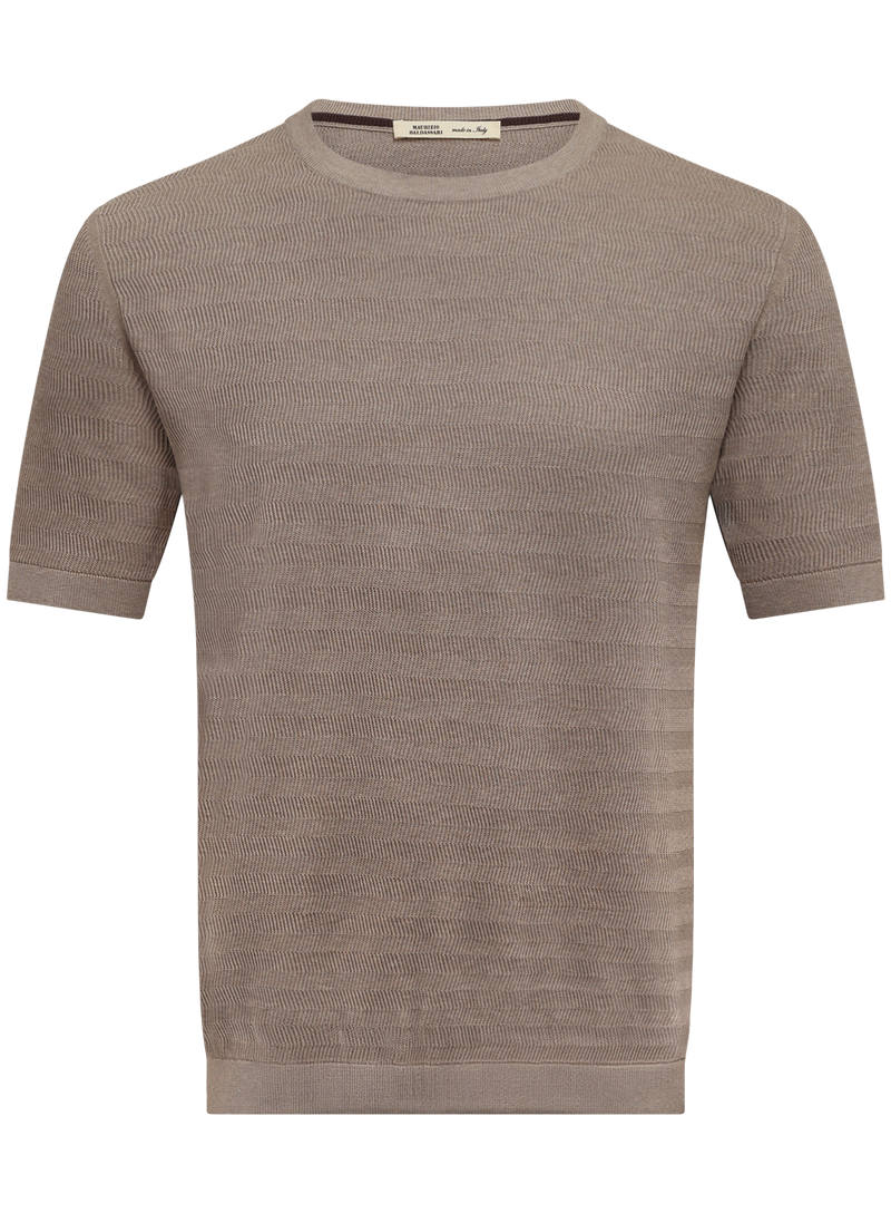 T-shirt van zijde en katoen