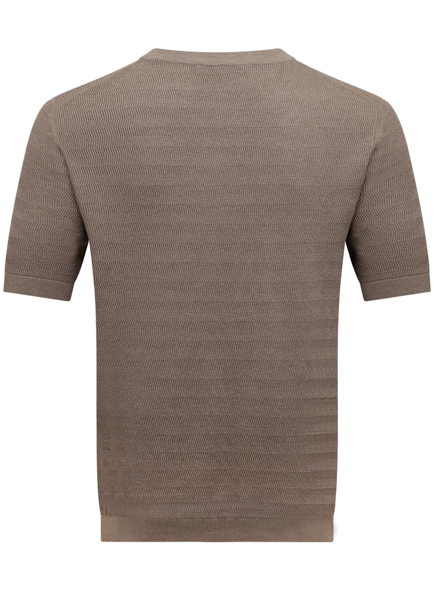 T-shirt van zijde en katoen | Beige