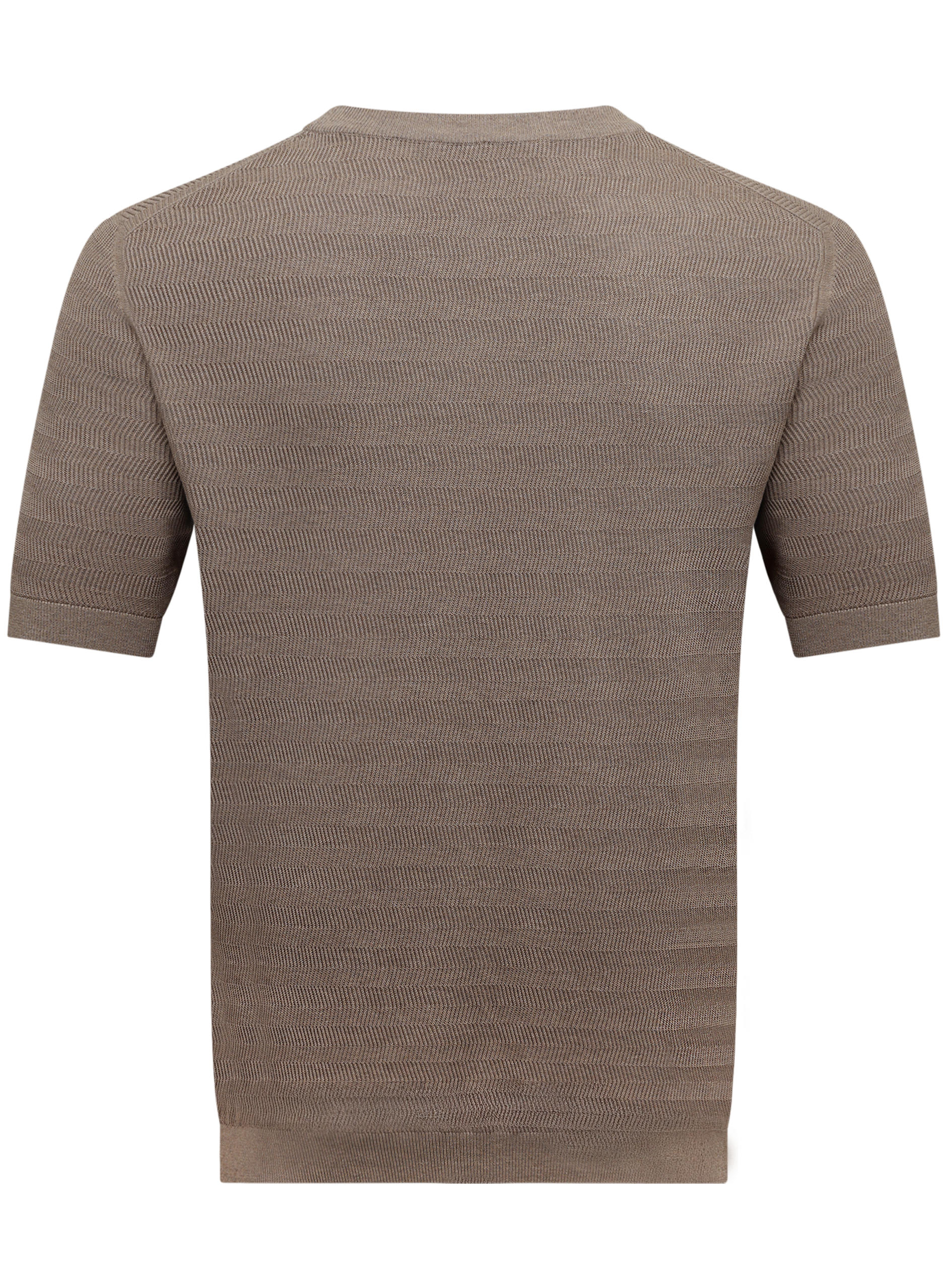 T-shirt van zijde en katoen | Beige