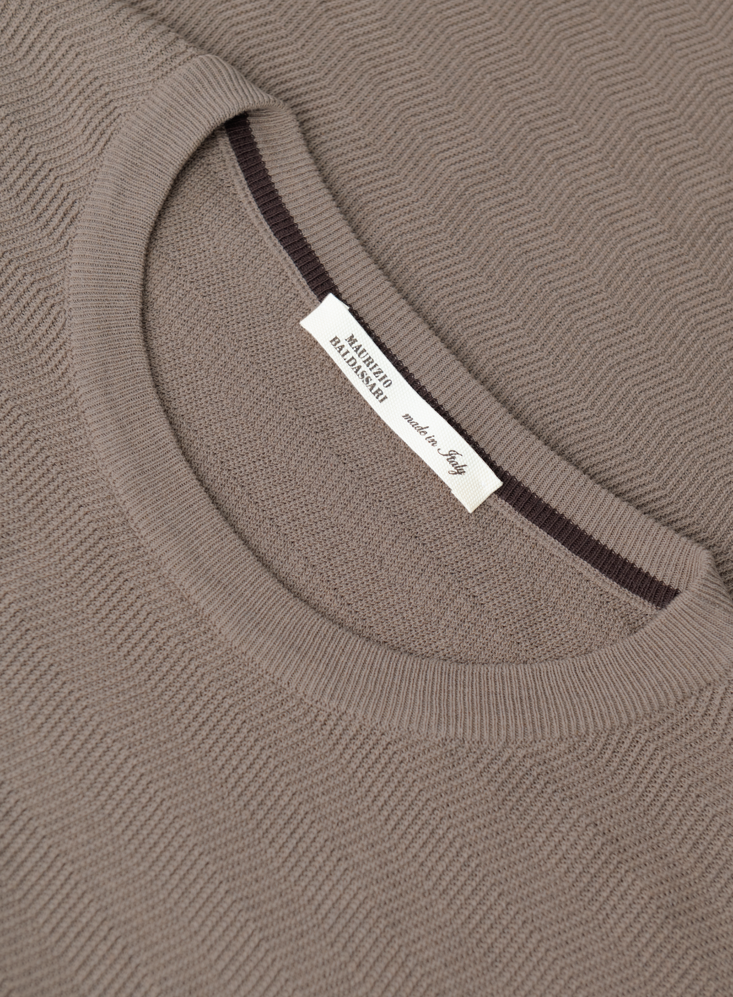 T-shirt van zijde en katoen | Beige