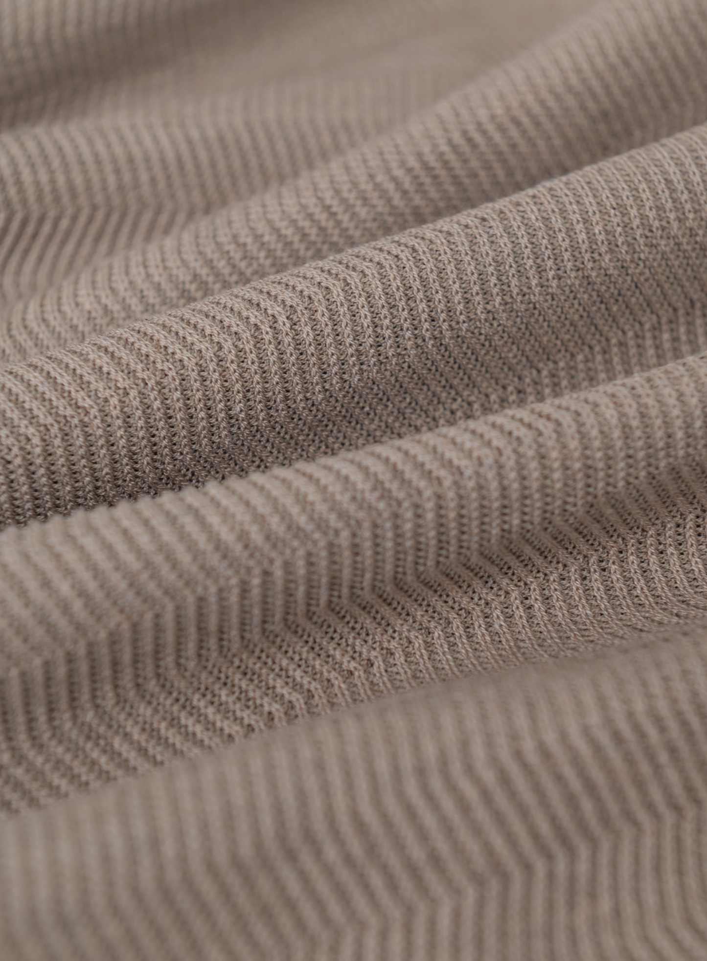 T-shirt van zijde en katoen | Beige