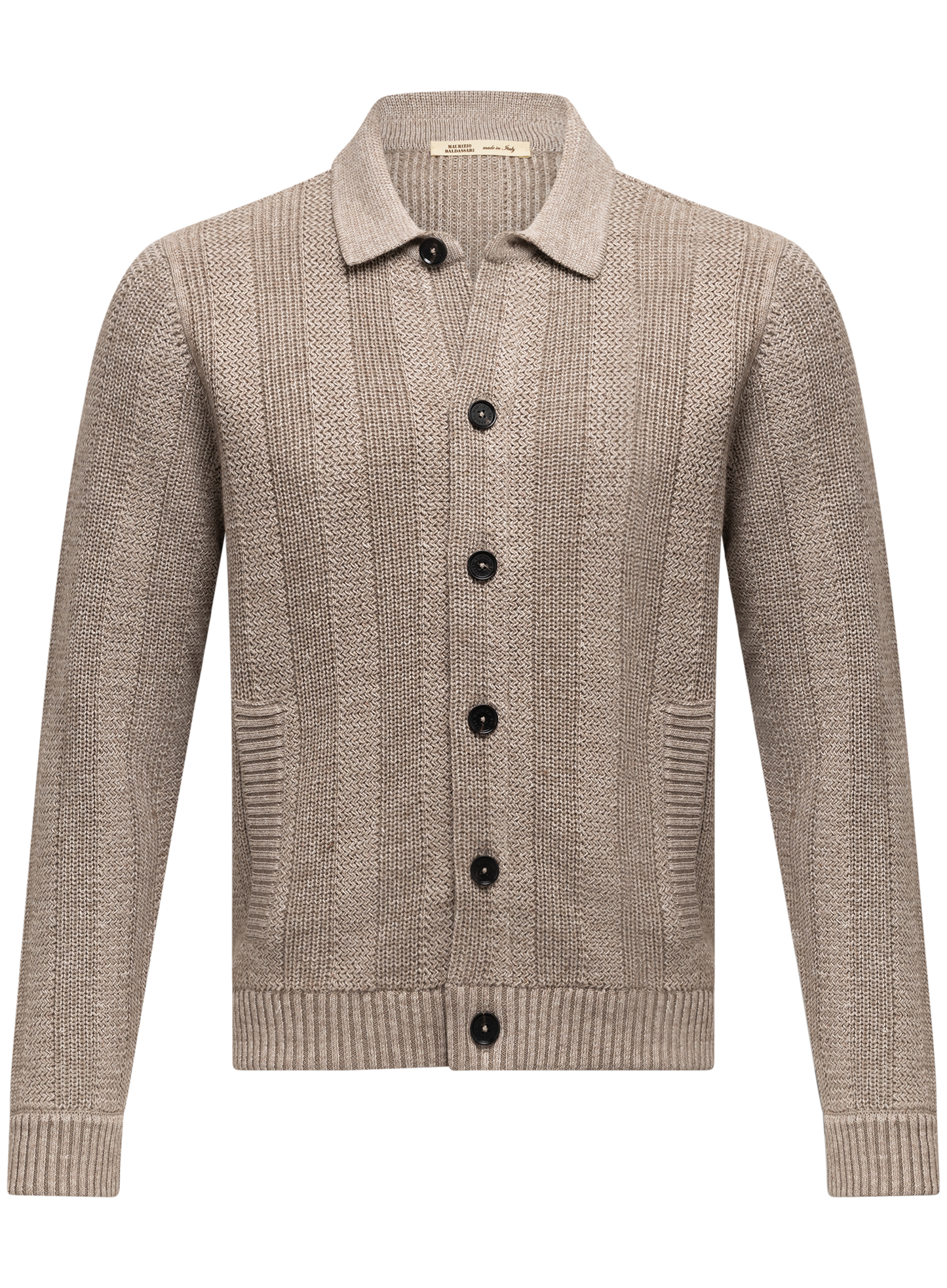 Gebreid vest | TAUPE