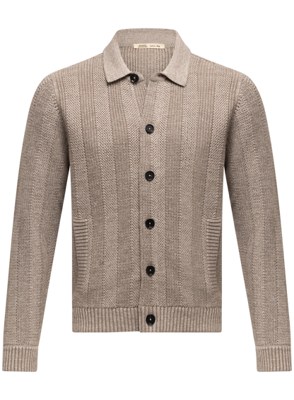 Gebreid vest | TAUPE