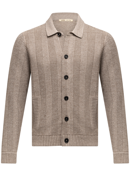 Gebreid vest | TAUPE