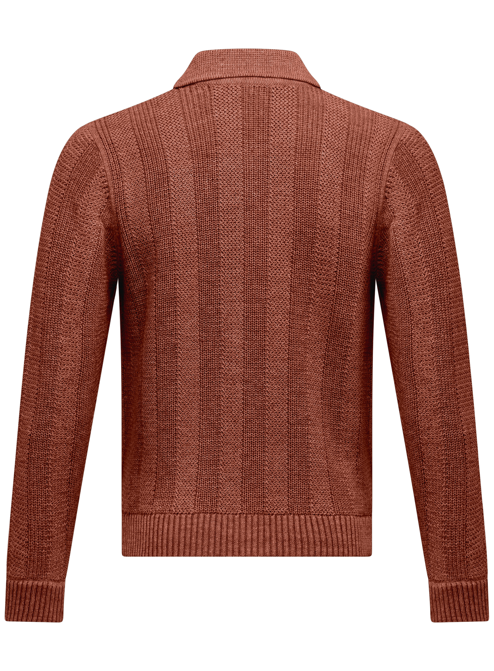 Gebreid knoopvest van merinowol | Roest