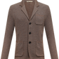 Knitted jasje van katoen | Bruin
