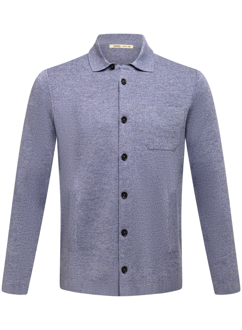 Overshirt van scheerwol | L.Blauw